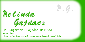 melinda gajdacs business card