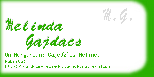 melinda gajdacs business card